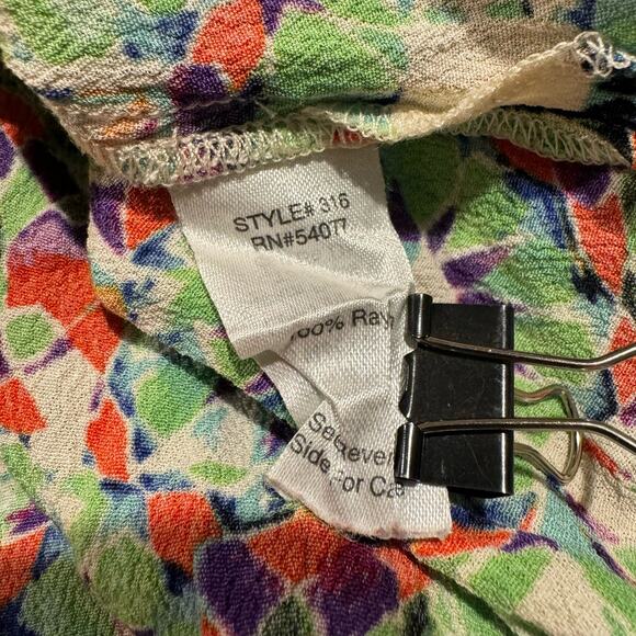 Cabi Womens Top Kaleidoscope Boho Psychedelic Retro Festival Hippie Green XS - Picture 3 of 4